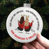 Our Friendship Is Endless - Bestie Personalized Custom White Flat Ball Ornament - Christmas Gift For Best Friends, BFF, Sisters