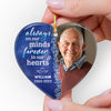 Custom Photo Not A Day Goes By That You‚re Not Missed - Memorial Personalized Custom Ornament - Ceramic Heart Shaped - Christmas Gift, Sympathy Gift For Family Members