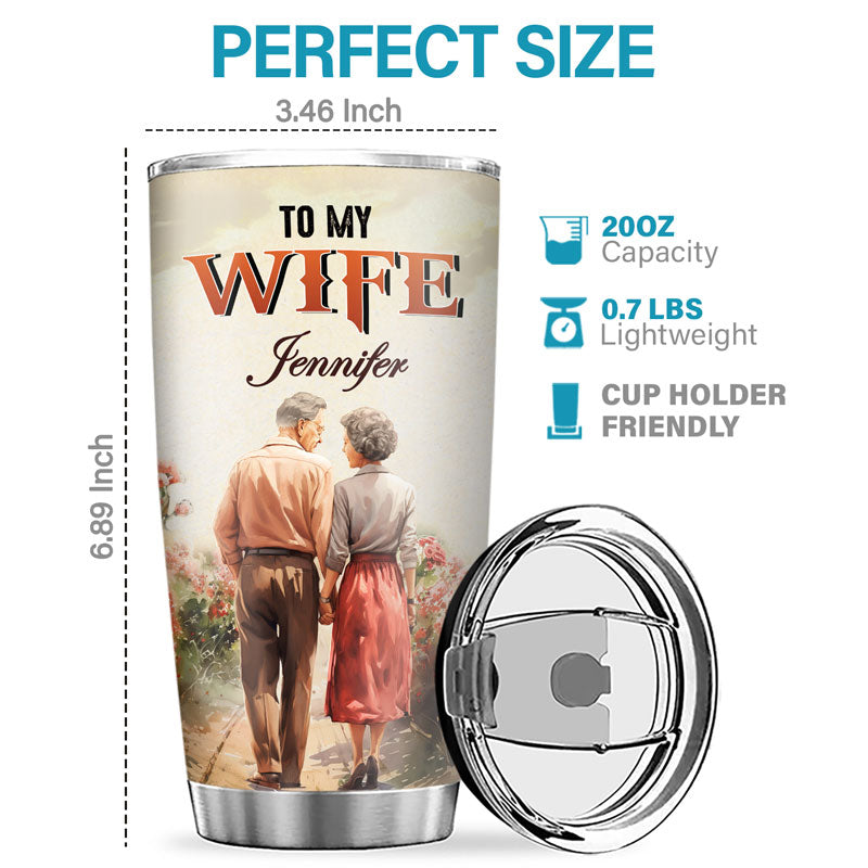Our Home Ain't No Castle But Still You Are My Queen Forever - Couple Personalized Custom Tumbler - Gift For Couple, Husband Wife, Anniversary, Engagement, Wedding, Marriage Gift