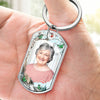 Custom Photo My Hero My Heart - Memorial Personalized Custom Keychain - Sympathy Gift For Family Members