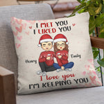 Custom Name Christmas Couple Gifts - Personalized Pillow