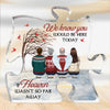 Our Hearts Are Together Forever - Memorial Personalized Custom Puzzle Shaped Acrylic Plaque - Christmas Gift, Sympathy Gift For Family Members