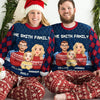 The Best Christmas Gift - Family Personalized Custom Ugly Sweatshirt - Unisex Wool Jumper - Christmas Gift For Family Members