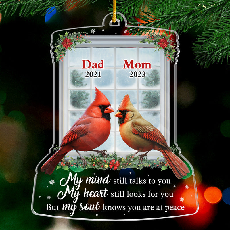 Custom Memorial Cardinal Gifts for Parents - Personalized Ornament
