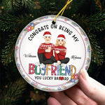 Custom Name Funny Husband Christmas Gift - Personalized Ceramic Ornament