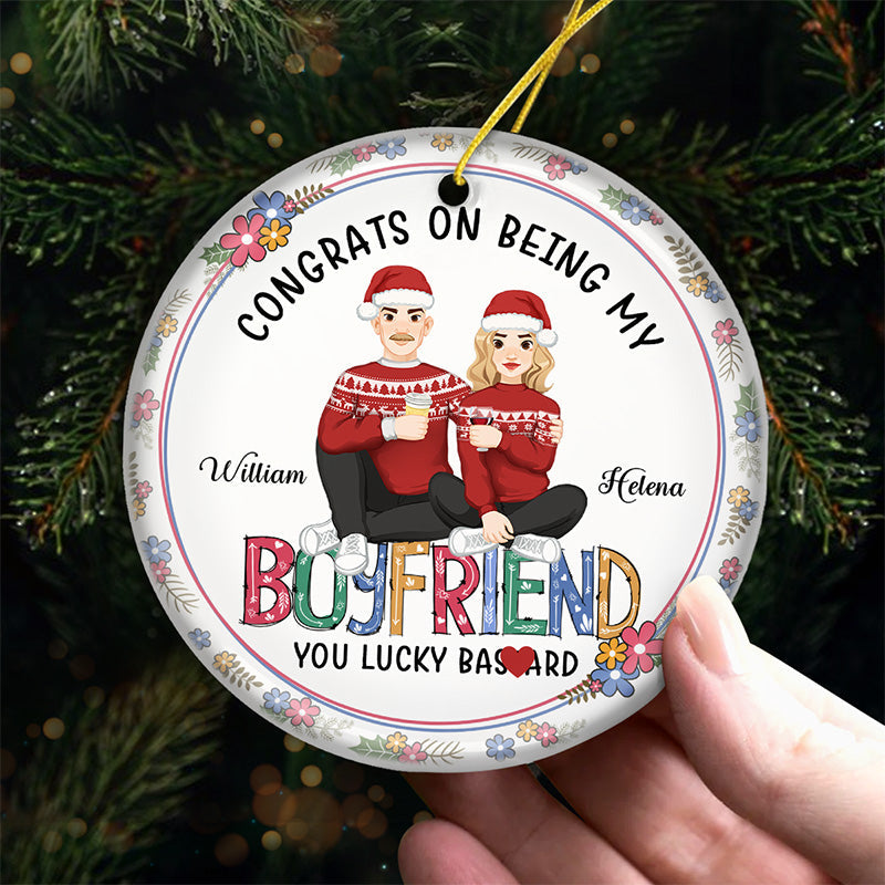 You Are My Christmas Wish - Couple Personalized Custom Ornament - Ceramic Round Shaped - Christmas Gift For Husband Wife, Anniversary