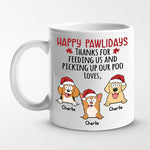 Custom Name Funny Christmas Gifts for Dog and Cat Lovers - Personalized Mugs