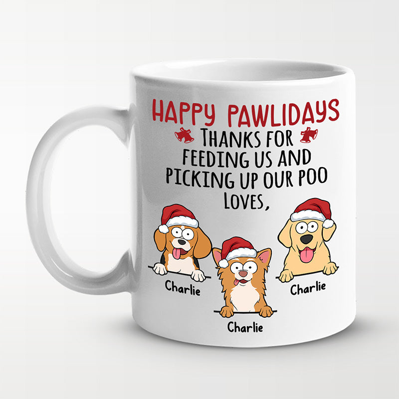 Custom Name Funny Christmas Gifts for Dog and Cat Lovers - Personalized Mugs