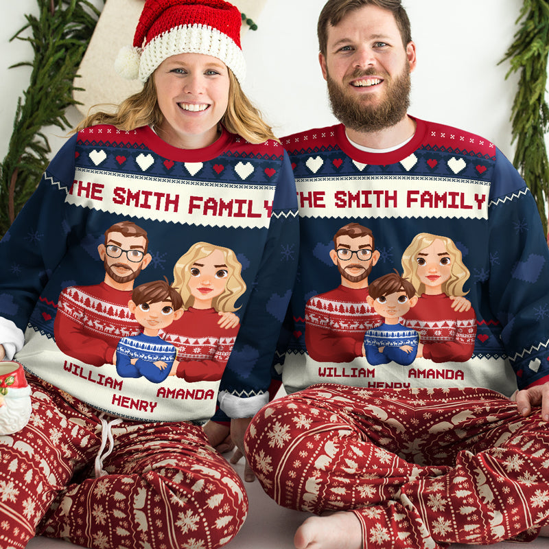 Custom Name Christmas Family Gifts - Personalized Sweatshirt
