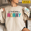I Love Being Grandma - Family Personalized Custom Unisex Sweatshirt With Design On Sleeve - Christmas Gift For Mom, Grandma