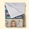 To My Beautiful Daughter - Family Personalized Custom Blanket - Christmas Gift From Mom