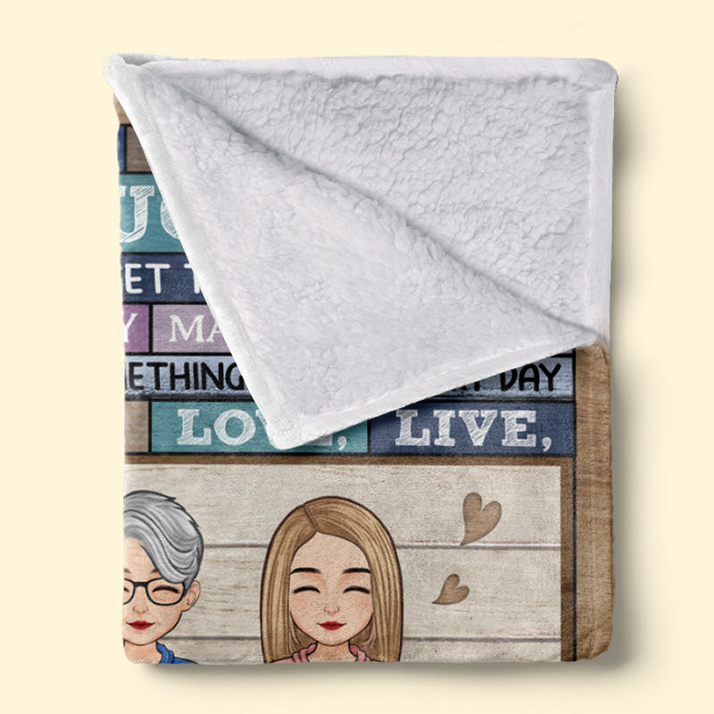 To My Beautiful Daughter - Family Personalized Custom Blanket - Christmas Gift From Mom