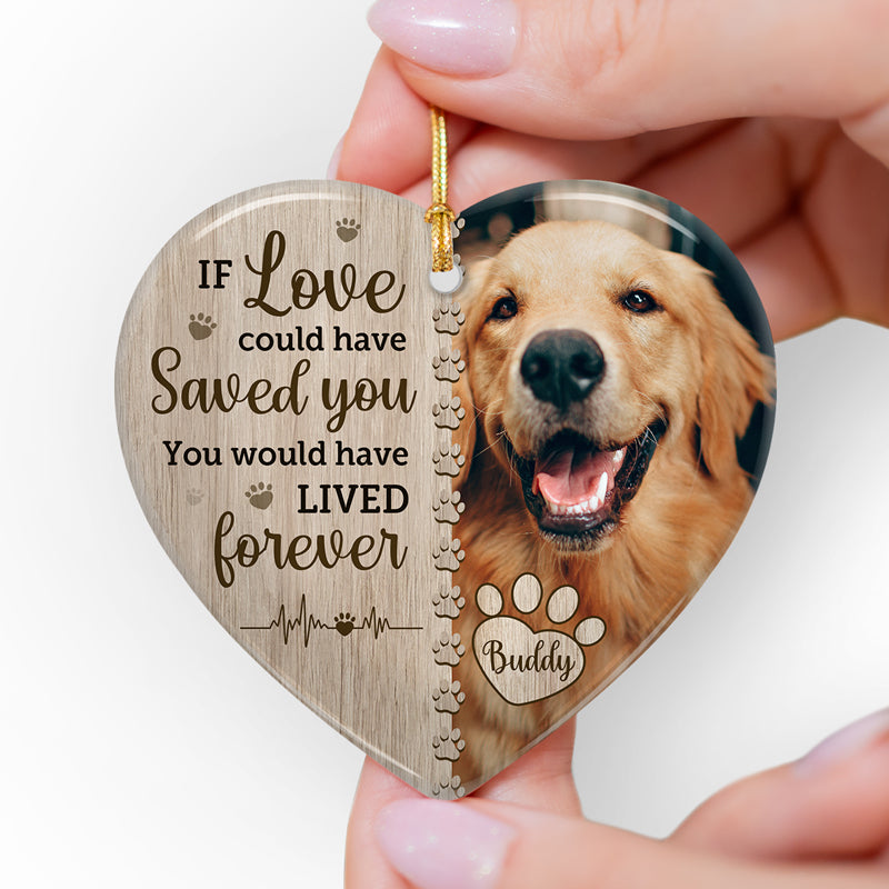 Custom Pet Photo Memorial Gifts for Dog Lovers - Personalized Ceramic Ornament