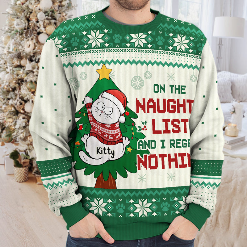 Custom Name Funny Christmas Gifts for Cat Lovers - Personalized Sweatshirt