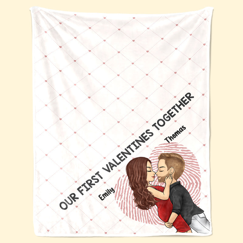 Custom Name First Valentine's Together Gifts for Couples - Personalized Blanket