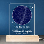 Custom Name Star Map Couple Gifts - Personalized 3D LED Light