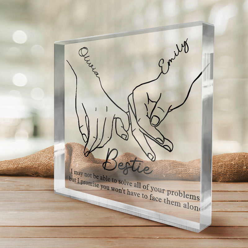 Custom Name Bestie Gifts for Women - Personalized Shaped Acrylic Plaque