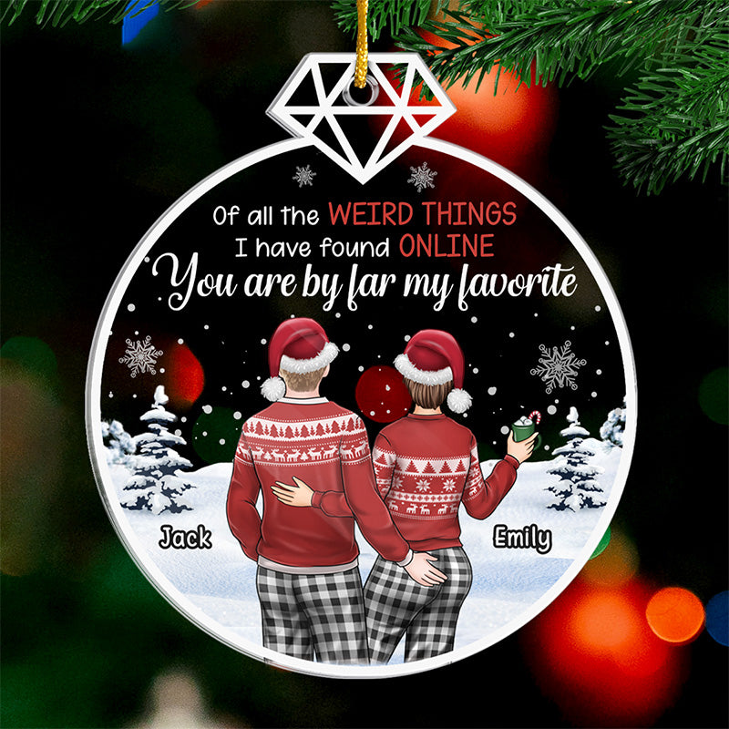 Custom Name Christmas Gifts for Couples - Personalized Ornament