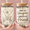 Thank You For Being My Unpaid Therapist - Family Personalized Custom Glass Cup, Iced Coffee Cup - Gift For Mom, Daughter