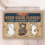 Custom Name Funny Cat Gifts for Cat Lovers - Personalized Doormat