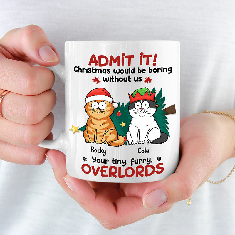Custom Name Christmas Cat Gifts for Cat Lovers - Personalized Mugs