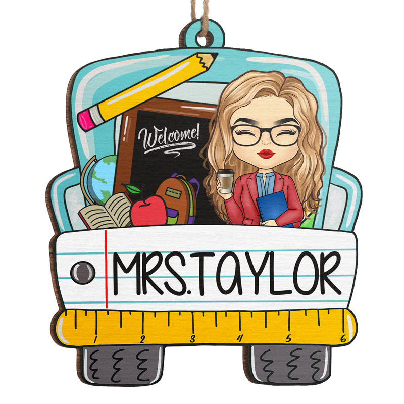 Custom Name Teacher Christmas Gifts - Personalized Ornament
