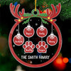 Family Love Grows Warmer At Christmas - Family Personalized Custom Ornament - Acrylic Custom Shaped - Christmas Gift For Family Members