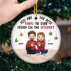 You're The Best Thing - Couple Personalized Custom Ornament - Ceramic Round Shaped - Christmas Gift For Husband Wife, Anniversary