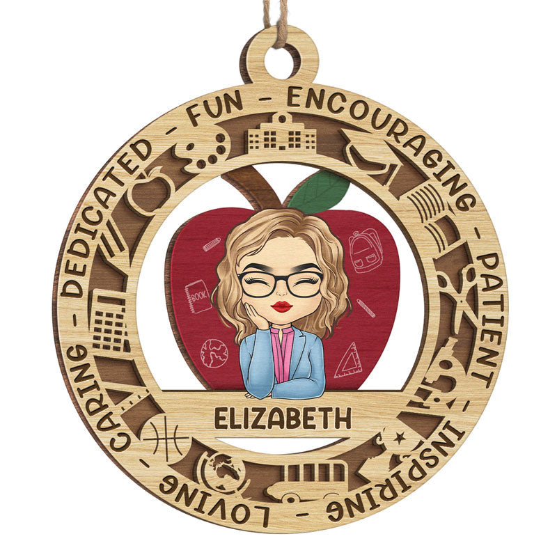 Custom Name Teacher Appreciation Gifts - Personalized Ornament