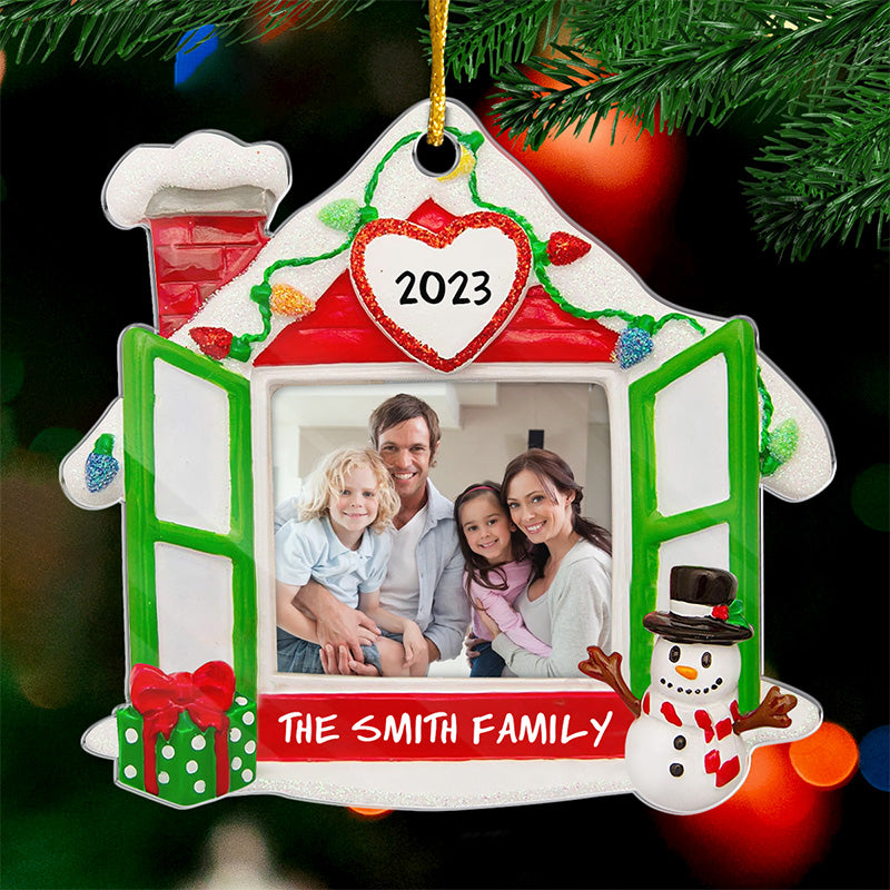 Custom Family Photo Christmas Gifts - Personalized Ornament
