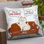 Custom Name Funny Cat Couch Gifts for Cat Lovers - Personalized Pillow
