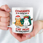 Custom Name Christmas Cat Mom Gifts - Personalized Mugs