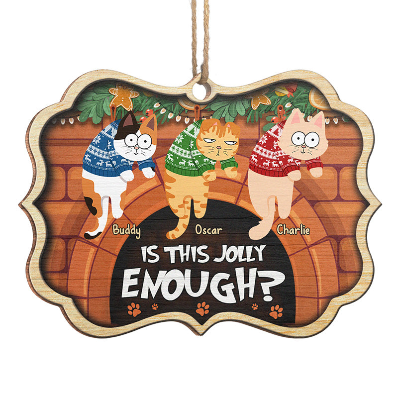 Custom Name Christmas Cat Gifts for Cat Lovers - Personalized Ornament