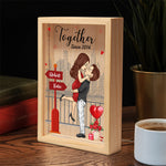 Custom Name Couple Anniversary Gifts - Personalized Frame Light Box