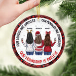 Custom Name Christmas Friendship Gifts for Women - Personalized Ceramic Ornament