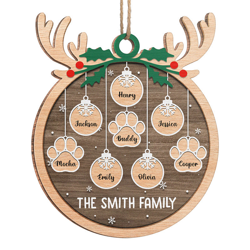A Time Of Warmth And Togetherness - Family Personalized Custom Ornament - Wood Custom Shaped - Christmas Gift For Family Members