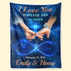 Love You Till The End - Couple Personalized Custom Blanket - Gift For Husband Wife, Anniversary