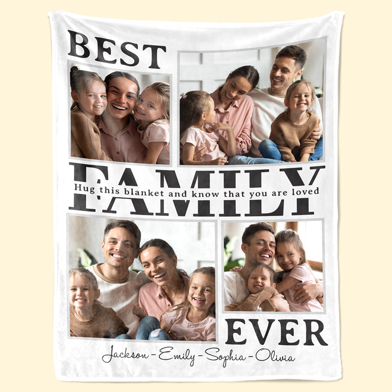 Custom Photo Family Keepsake Gifts - Personalized Blanket