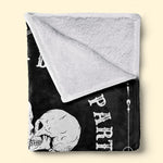 Custom Name Gothic Skeleton Couple Gifts - Personalized Blanket