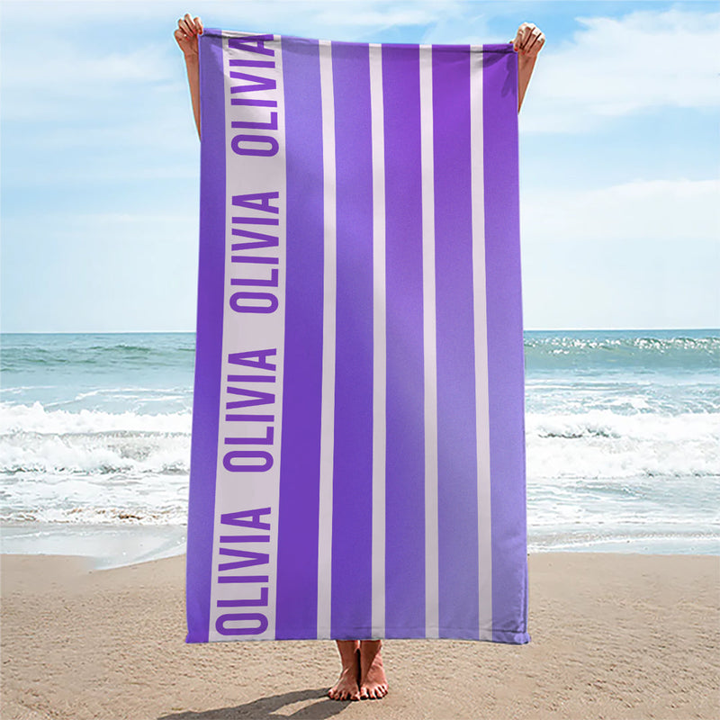 Our Colorful Summer Days - Bestie Personalized Custom Beach Towel - Gift For Best Friends, BFF, Sisters
