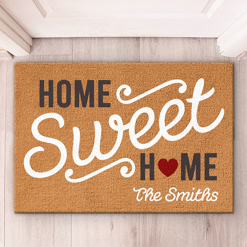 Custom Home Sweet Home Housewarming Gifts - Personalized Doormat