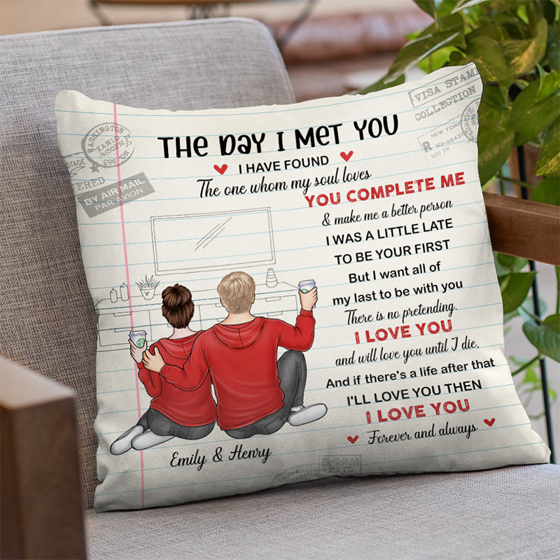 Custom Name Romantic Couple Gifts - Personalized Pillow