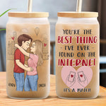 Custom Name Internet Love Match Gifts for Couples - Personalized Glass Cup