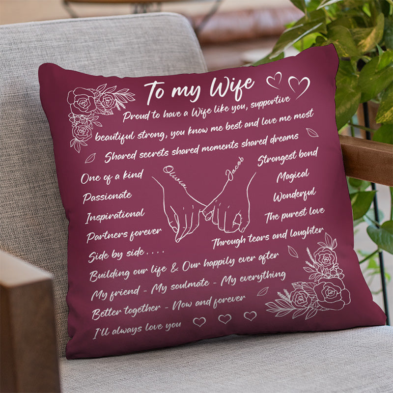 Custom Wife Love Gifts - Personalized Pillow
