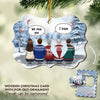 Heaven Mail - Memorial Personalized Custom Wooden Card With Pop Out Ornament - Christmas Gift, Sympathy Gift For Family Members