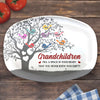 Grandchildren Fill A Space In Your Heart - Family Personalized Custom Platter - Birthday Gift For Grandma