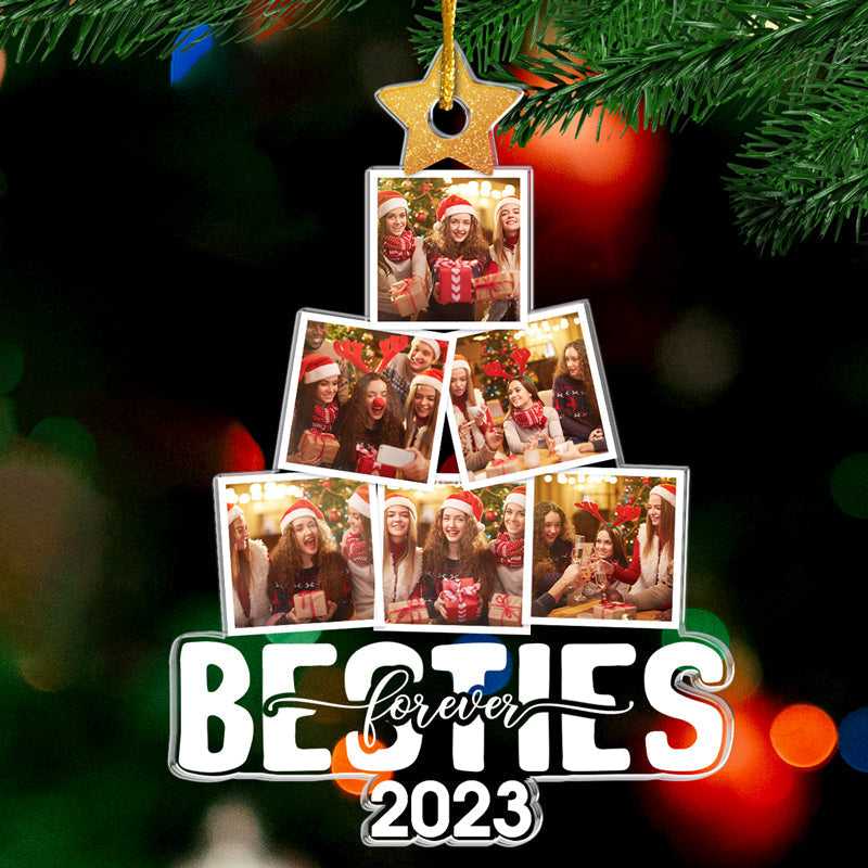 Custom Photo Besties Christmas Gifts - Personalized Ornament
