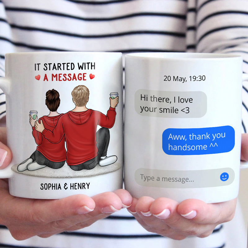 Custom Name Love Story Gifts for Couples - Personalized Mugs