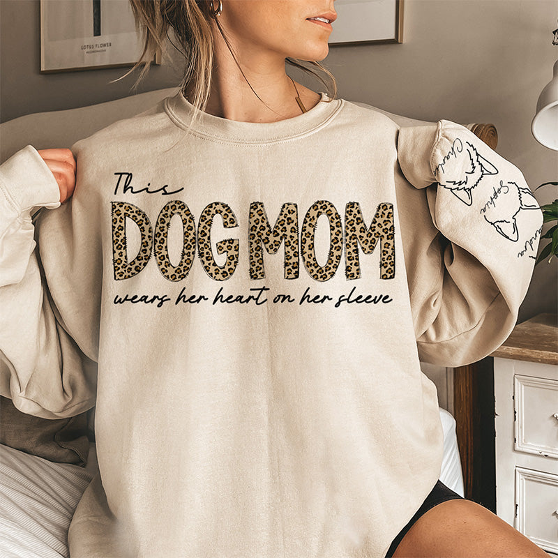 Custom Name Dog Mom Christmas Gifts for Dog Lovers - Personalized Sweater