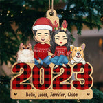 Custom Name Christmas Family Pet Gifts - Personalized Ornament